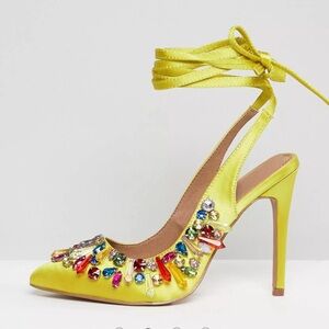 ASOS DESIGN Peridot Embellished High Heels | ASOS